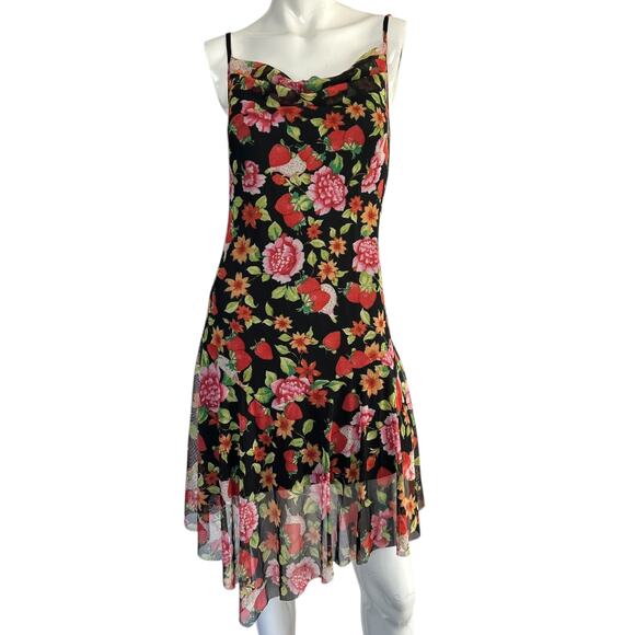 NWT Y2K Charlotte Russe Floral Dress Size Large - Picture 1 of 6
